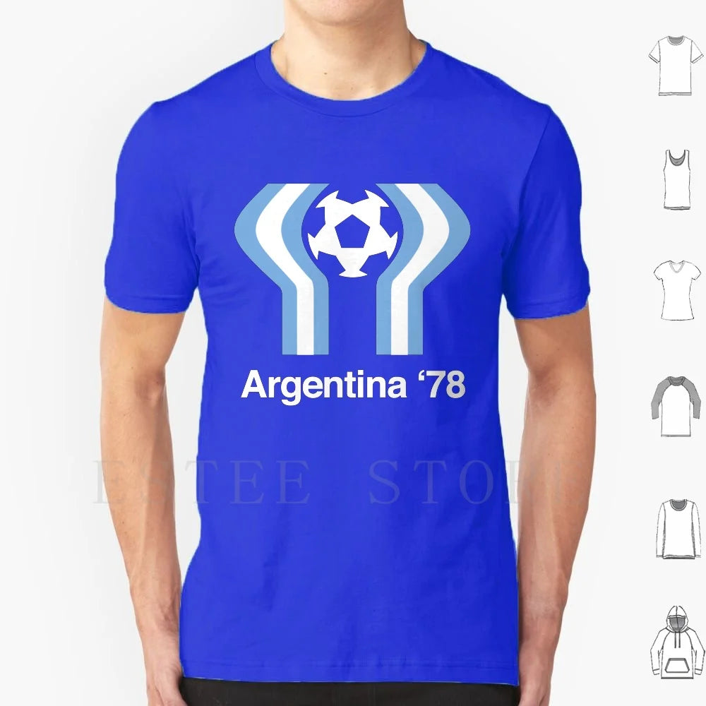 Argentina 78 T Shirt Cotton Men DIY Print 1978 Argentina Argentina 78 Football Soccer