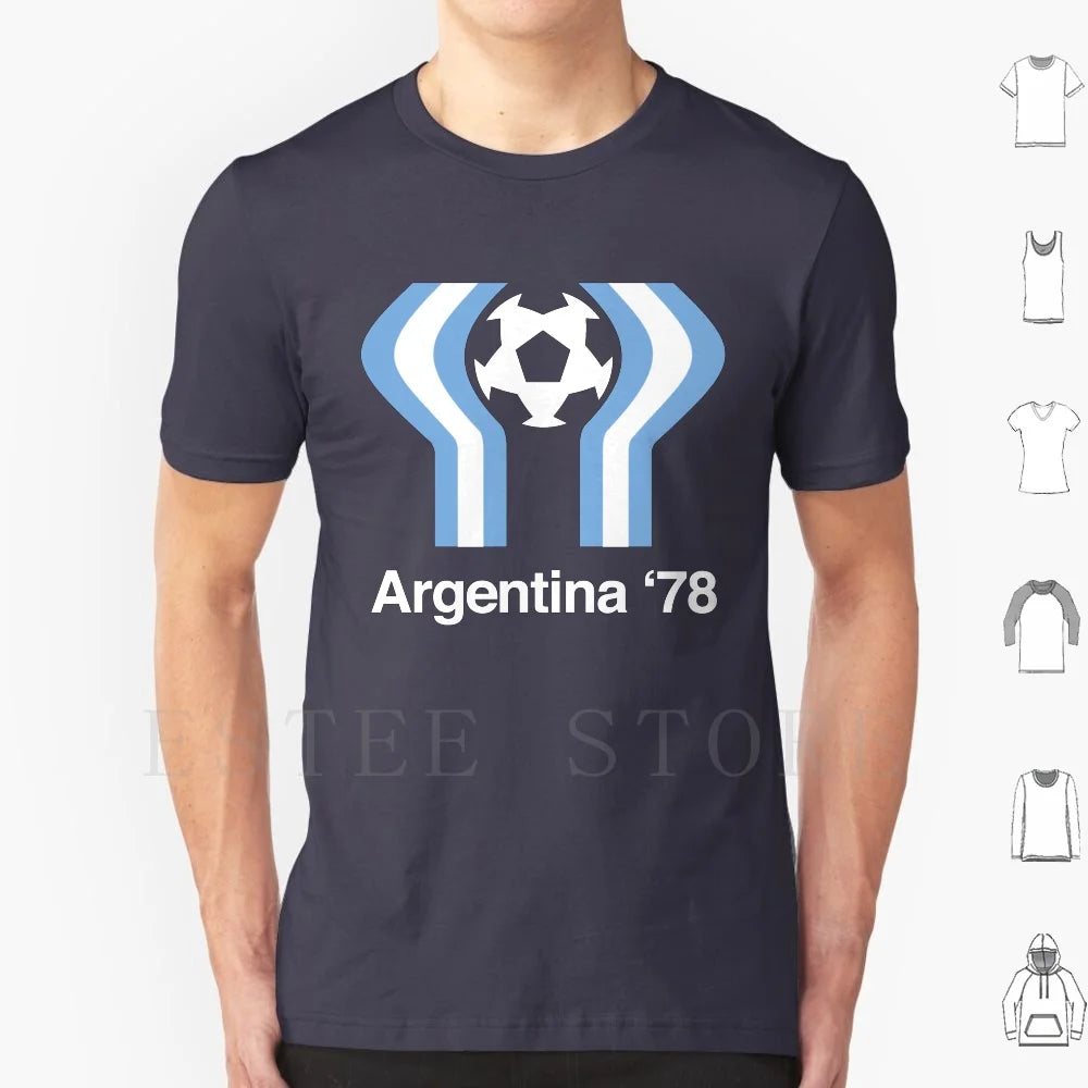 Argentina 78 T Shirt Cotton Men DIY Print 1978 Argentina Argentina 78 Football Soccer