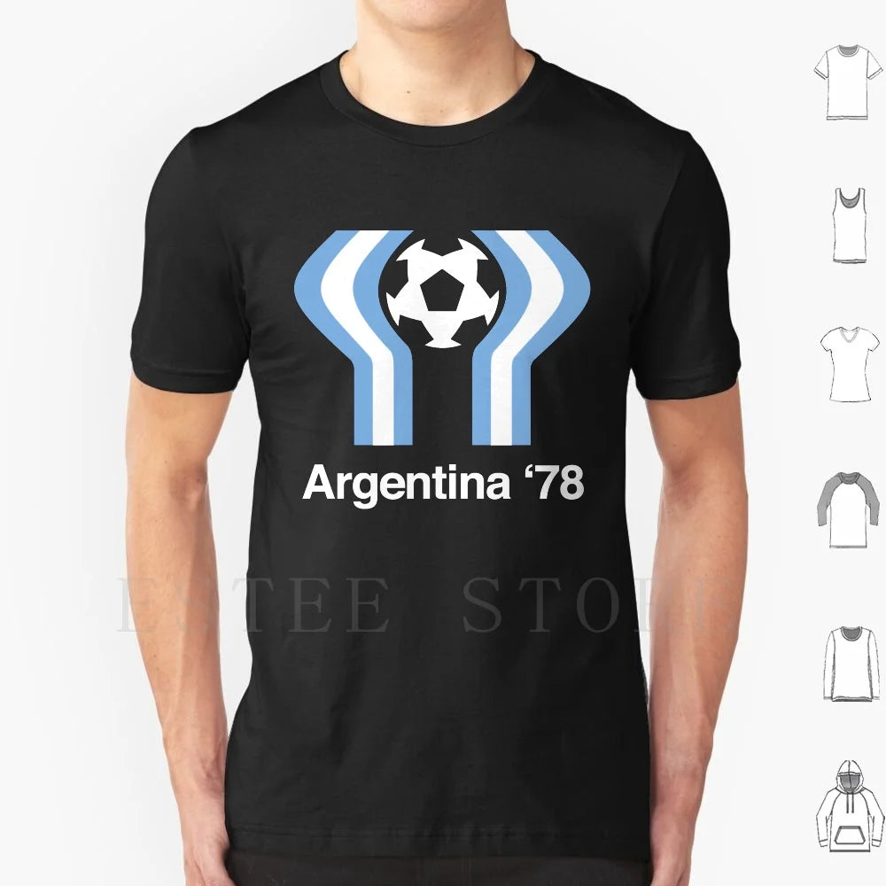 Argentina 78 T Shirt Cotton Men DIY Print 1978 Argentina Argentina 78 Football Soccer