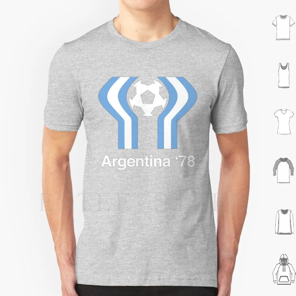 Argentina 78 T Shirt Cotton Men DIY Print 1978 Argentina Argentina 78 Football Soccer