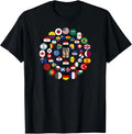 Worldwide Football 2026 Flags, World Sport Lovers T-Shirt 2026 Soccer Shirt USA Canada Mexico Fan Jersey Unisex Football Clothes
