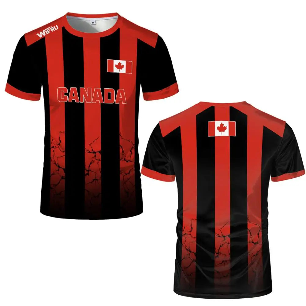 2026 New Canada Flag Printed Men's Football Jersey