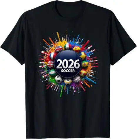 2026 Soccer Fan T-Shirt Men USA Canada Mexico Graphic Tee Game Day Stadium Party Shirt Gift Football Sport All Flags Clothes Top