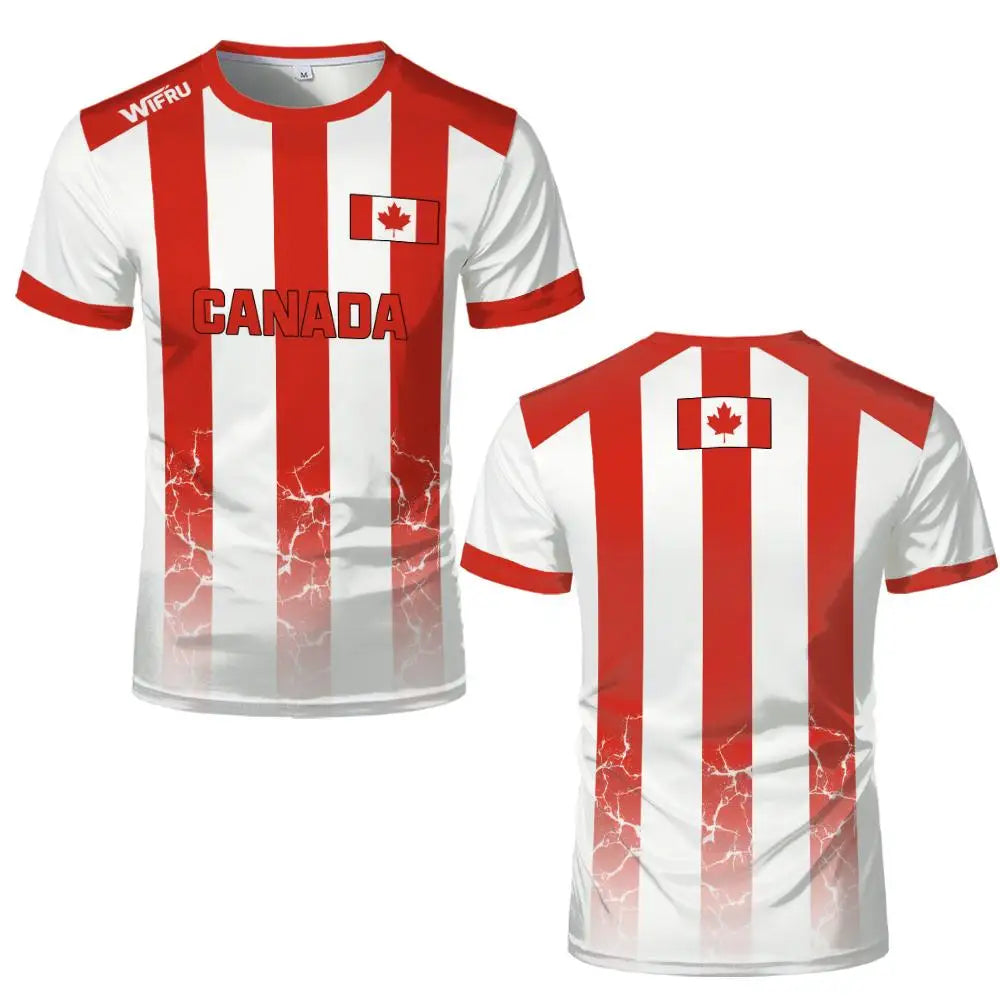2026 New Canada Flag Printed Men's Football Jersey