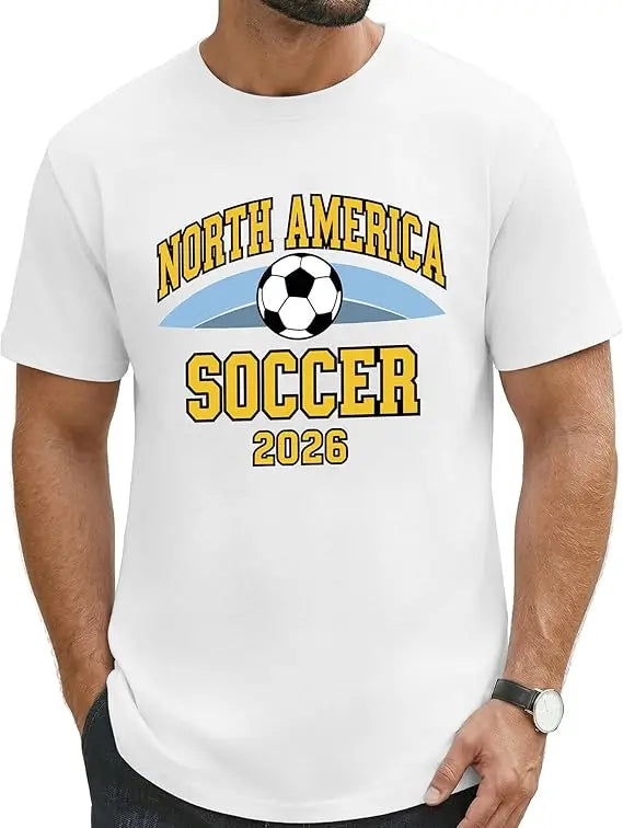 2026 Soccer Fan T-Shirt Men USA Canada Mexico Graphic Tee Game Day Stadium Party Shirt Gift Football Sport All Flags Clothes Top