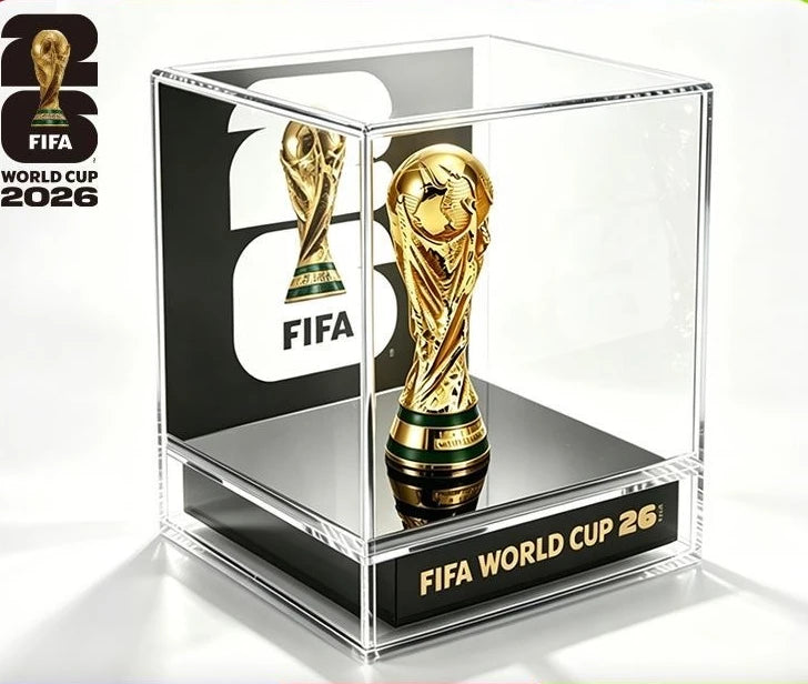 Official FIFA 2026 US Canada Mexico World Cup 3D World Cup Trophy Model Souvenir Decor Figurine Football Fan Gift