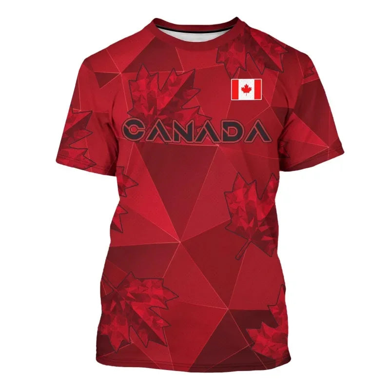 Canada USA Soccer National Flag 3D Printed T Shirt For Men