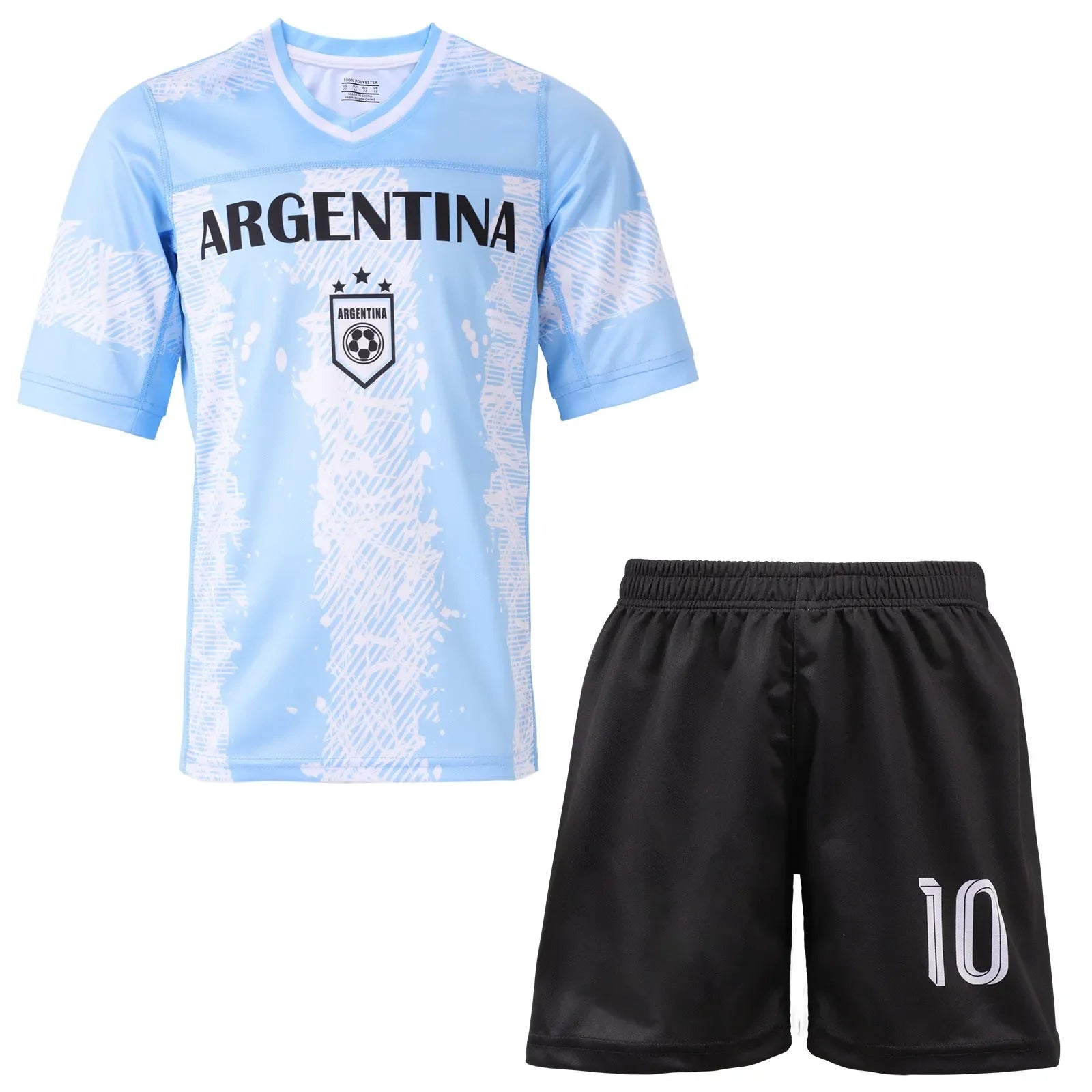 3D Printed Argentine Football Shirt Fan  Children's Breathable T-shirt Sports Jersey
