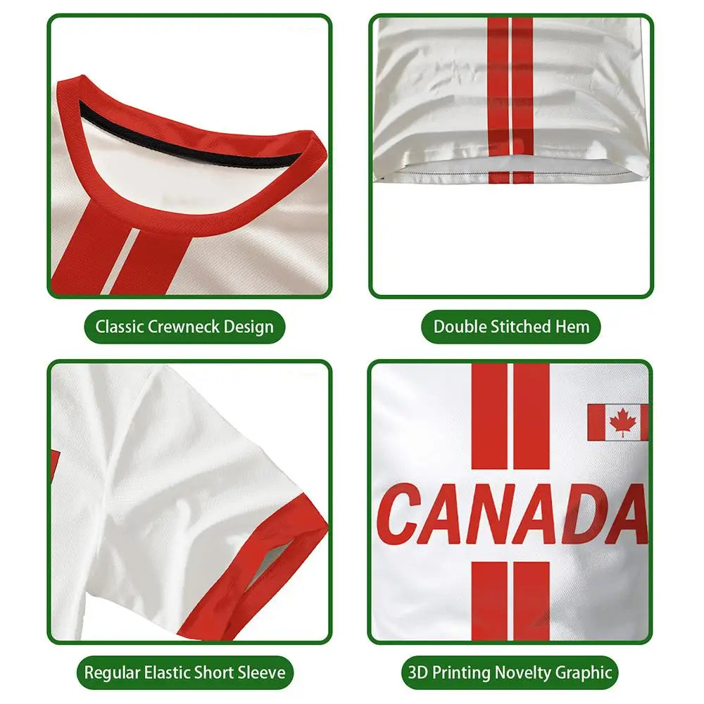 2026 New Canada Flag Printed Men's Football Jersey