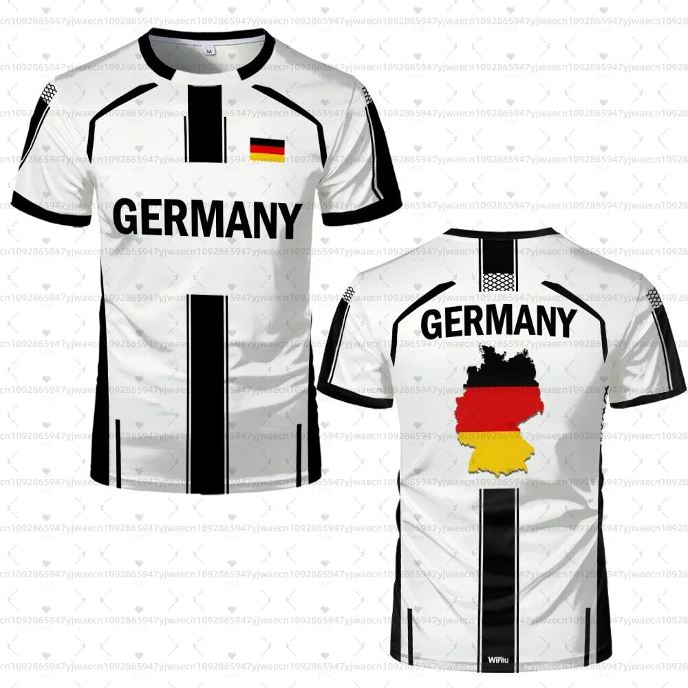 2026 men Germany Football Jersey Flag Print T-shirt Men Women